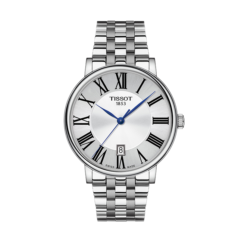 TISSOT天梭 卡森臻我机械钢带时尚手表男表(40mm)T122.407.11.033.00  块 银色