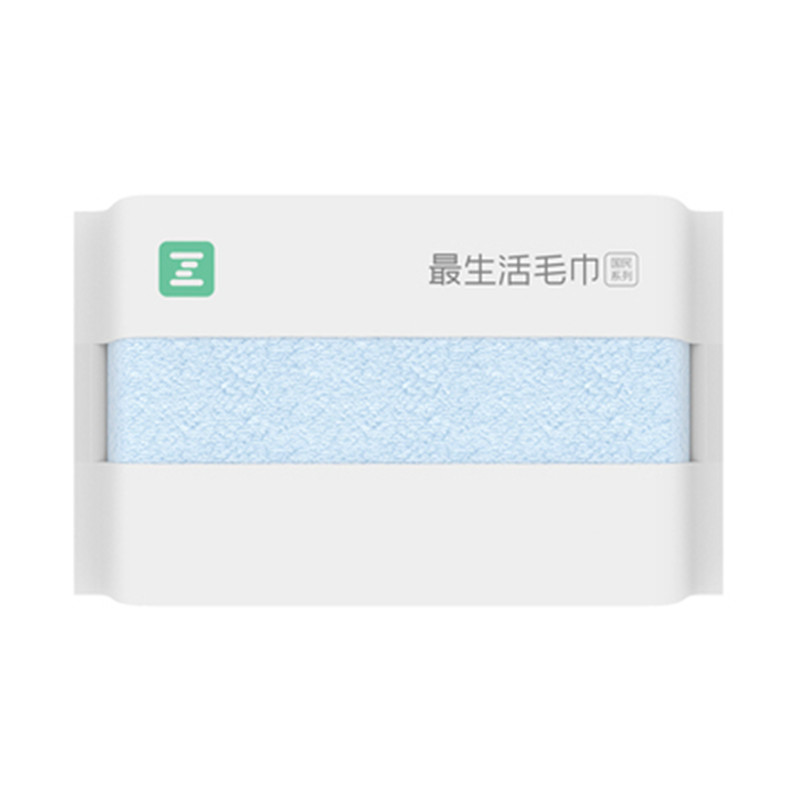 小米最生活毛巾国民系列A-1180（1条装*2）  蓝色  单条装 蓝色