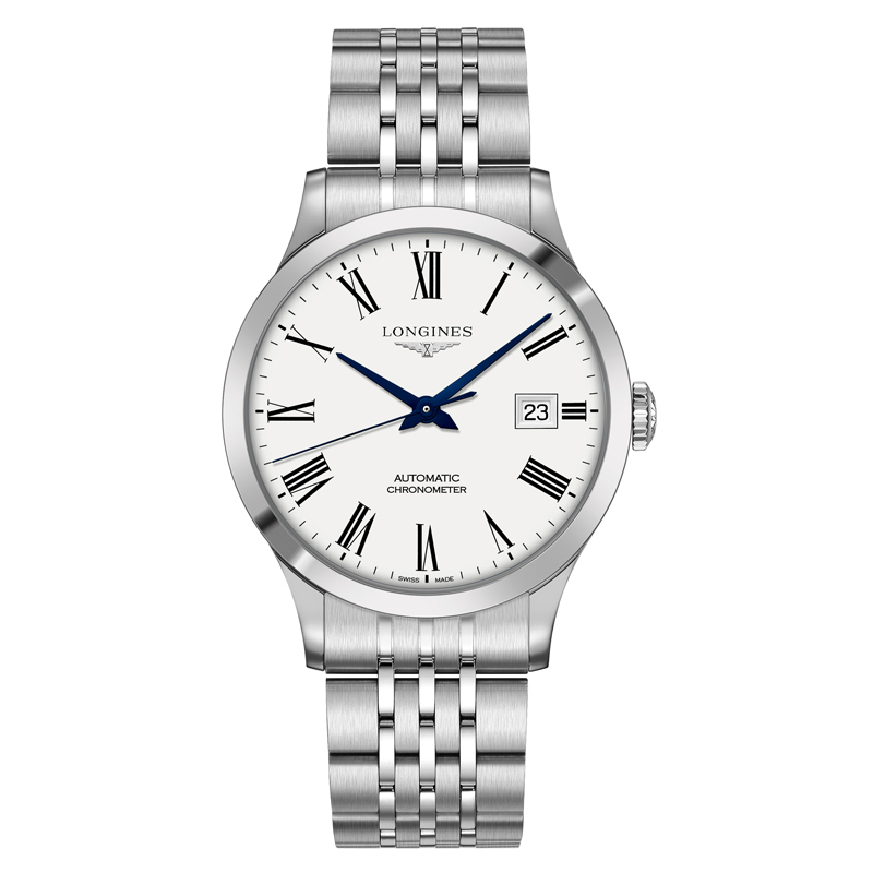 Longines浪琴 开创者系列自动机械钢带男士腕表(40mm) L2.821.4.11.6（块） 白色