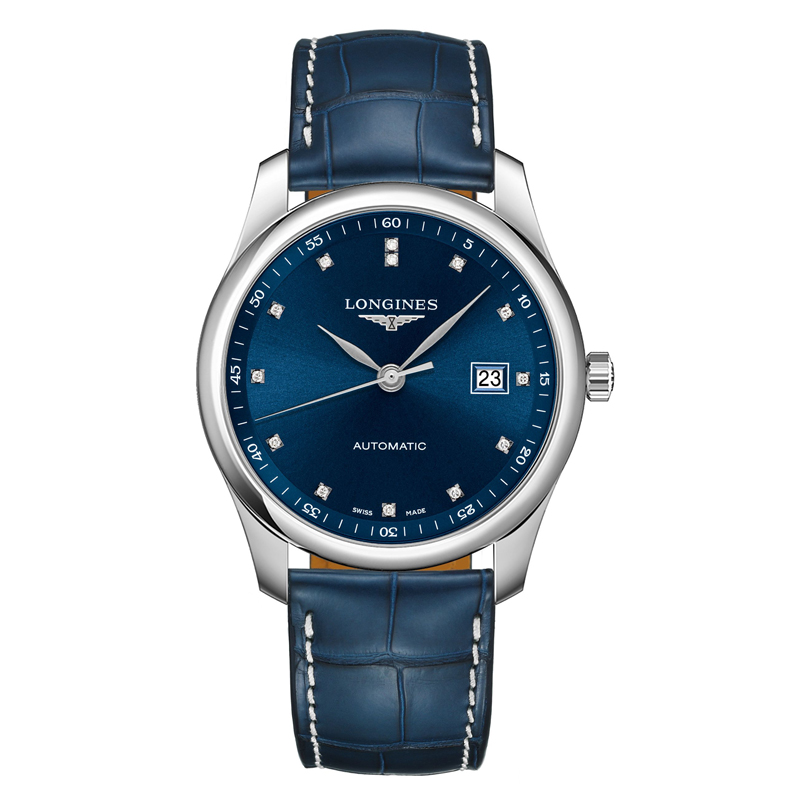 Longines浪琴 名匠系列自动机械皮带男士腕表(40mm) L2.793.4.97.0（块） 蓝色