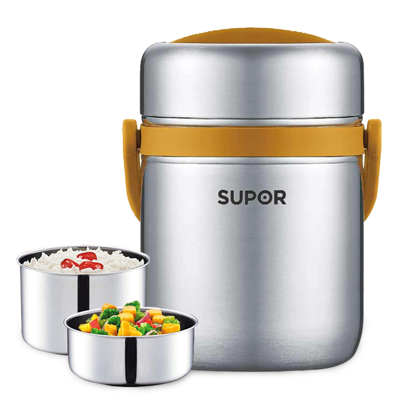 苏泊尔（SUPOR）双层优质不锈钢双层保温饭盒 1.5L KF15A6（单位：个） 不锈钢色