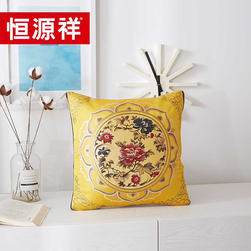 恒源祥新中式靠枕被HYX020ZX/40*40cm砂黄 砂黄