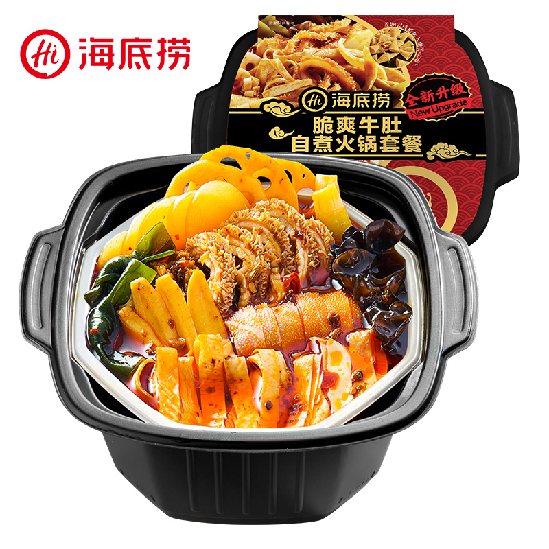 【海底捞】脆爽牛肚自煮火锅套餐435g*3盒	枫叶色 枫叶色