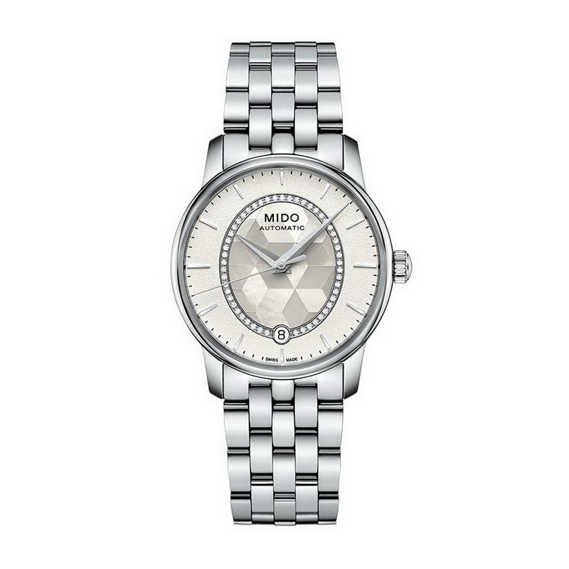 MIDO美度 贝伦赛丽钻石钢带机械女表M007.207.11.116.00  单位：块 白色