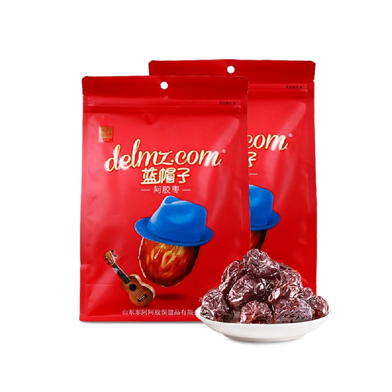 东阿阿胶 蓝帽子阿胶枣360g*2袋  红色   红色