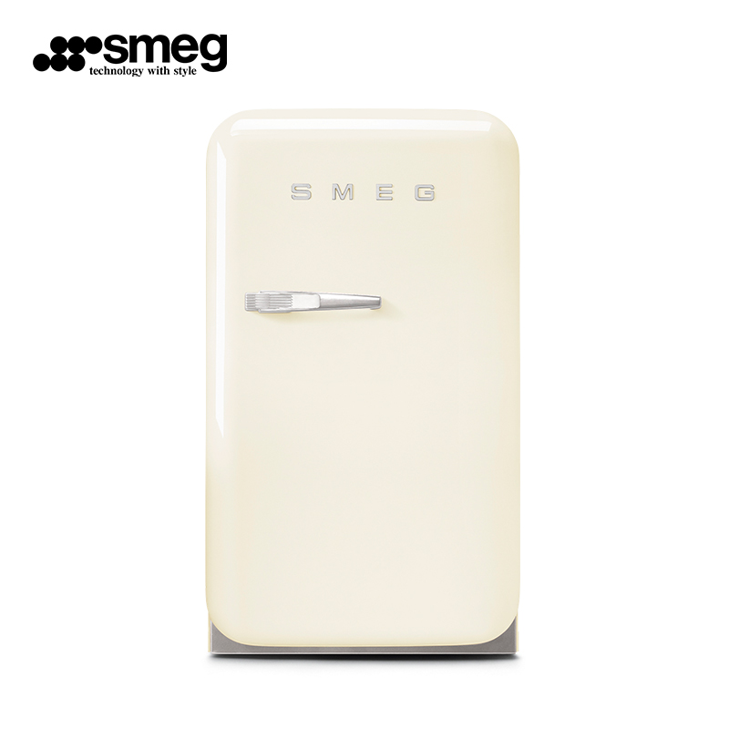 SMEG 意大利原装进口 38L迷你家用小冰箱 50年代复古冰箱 低噪节能炫彩时尚电冰箱 FAB5 奶油色
