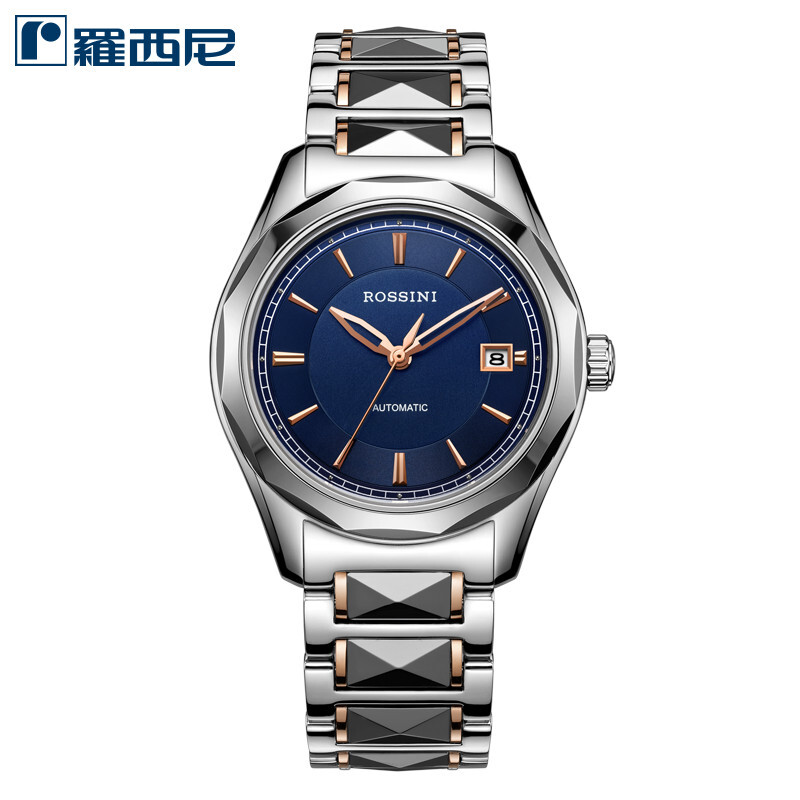 Rossini罗西尼 自动机械表 蓝盘钢带男表 6443W05B（单位：只） 蓝色