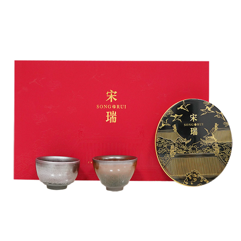 个杯堂宋瑞一茶两盏  拿铁色 茶具套装