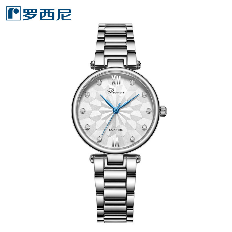 Rossini罗西尼 典美系列  时尚防水石英手表白盘钢带女表5924W01A（单位：只） 白色