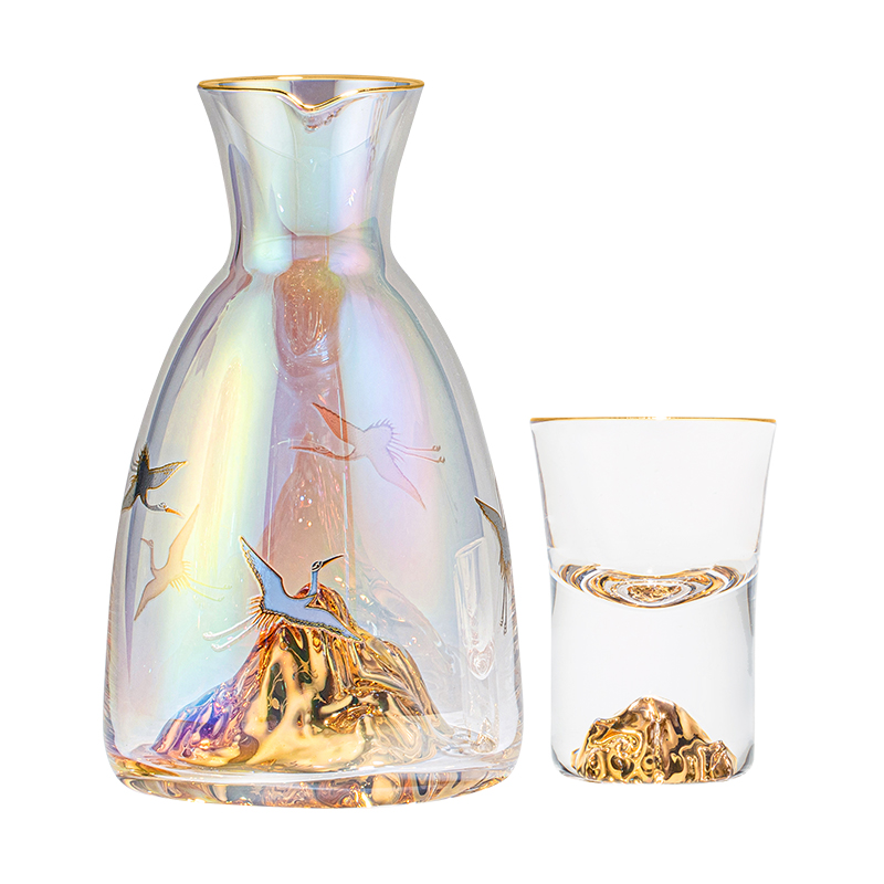 个杯堂金山「经典」水晶酒具 1壶1杯（炫彩款） 酒杯酒具