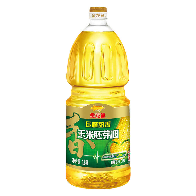 金龙鱼植物甾醇压榨甜香玉米胚芽油1.8L 黄色