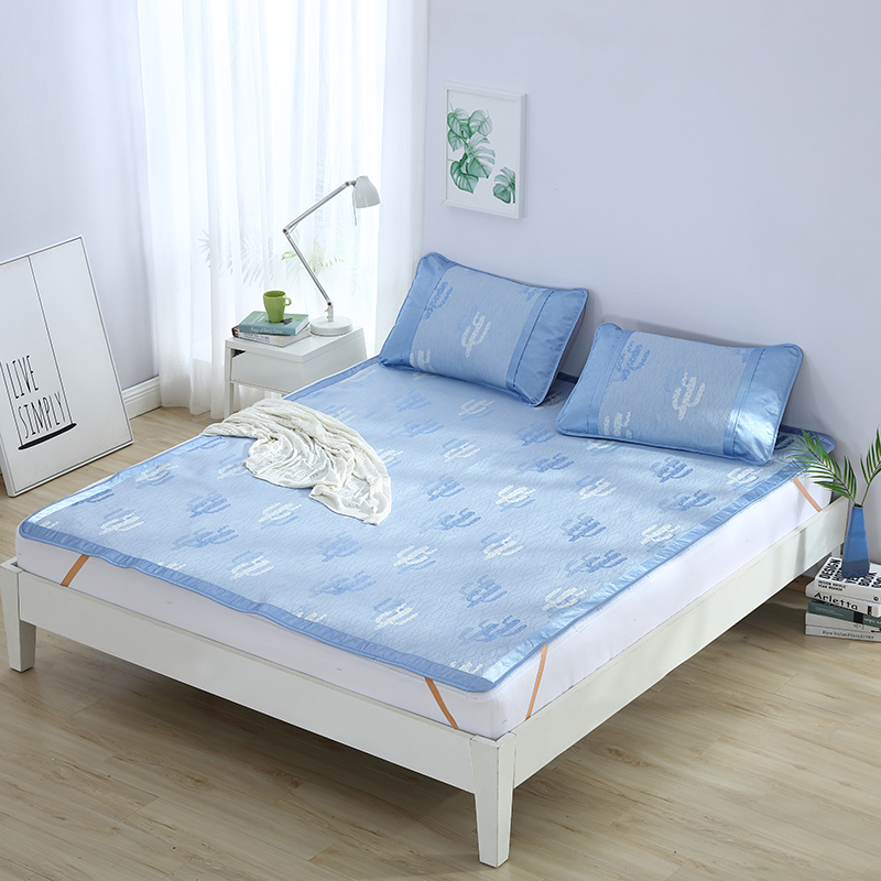 LOVO 花语江南三明治提花冰丝席150x200CM VGW568  图片色   图片色