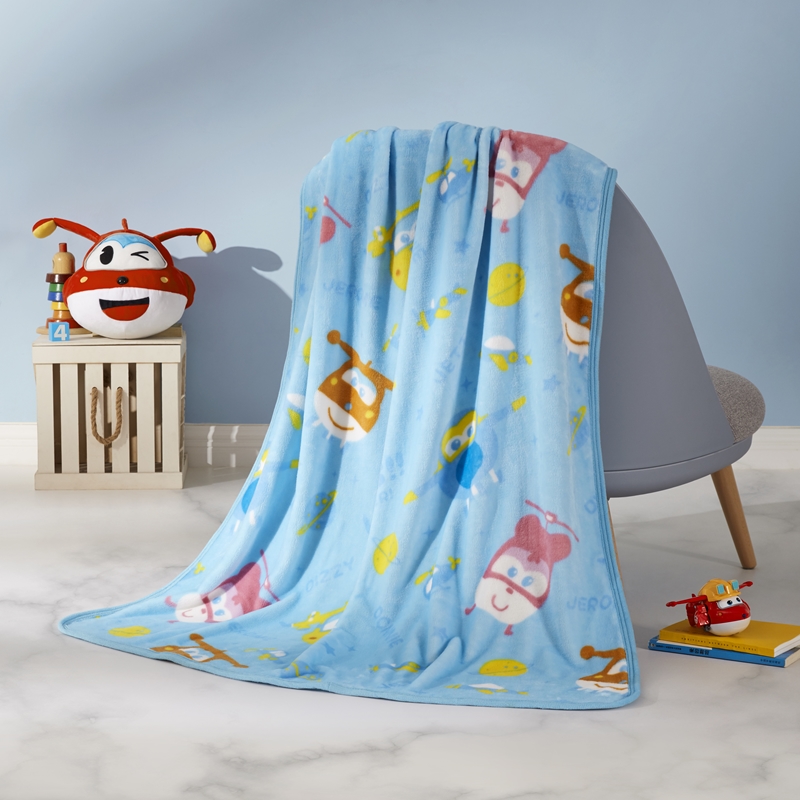 LOVO 超级飞侠法兰绒毯100*140CM VSQ027  图片色   图片色