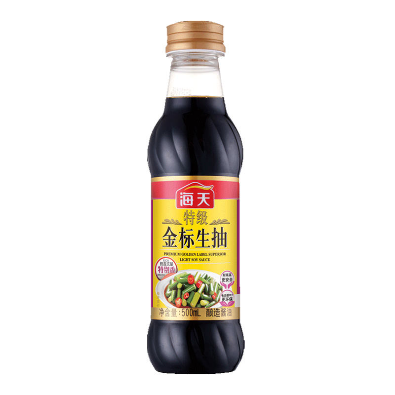 海天特级金标生抽500ml（塑料瓶装） 黑色