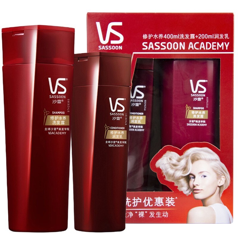 沙宣修护水养400毫升洗发水+200毫升护发素洗护优惠装 混色 混色