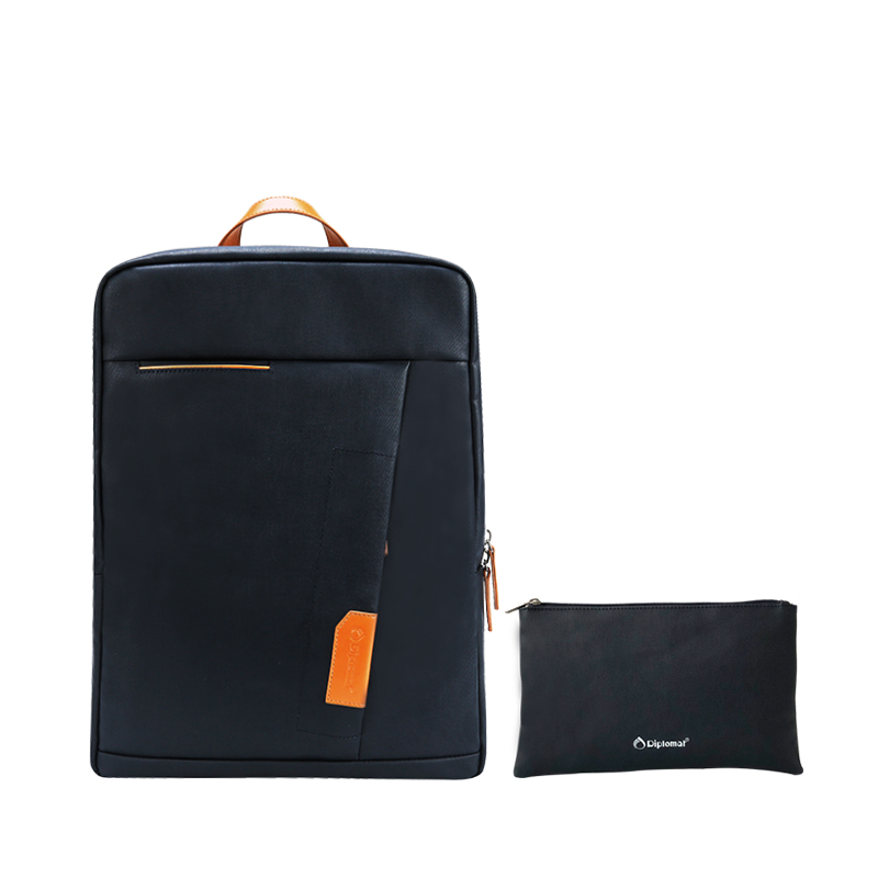 Diplomat外交官两件套(深蓝色双肩背包+深蓝色收纳袋) YH-ZH708L深蓝色   深蓝色