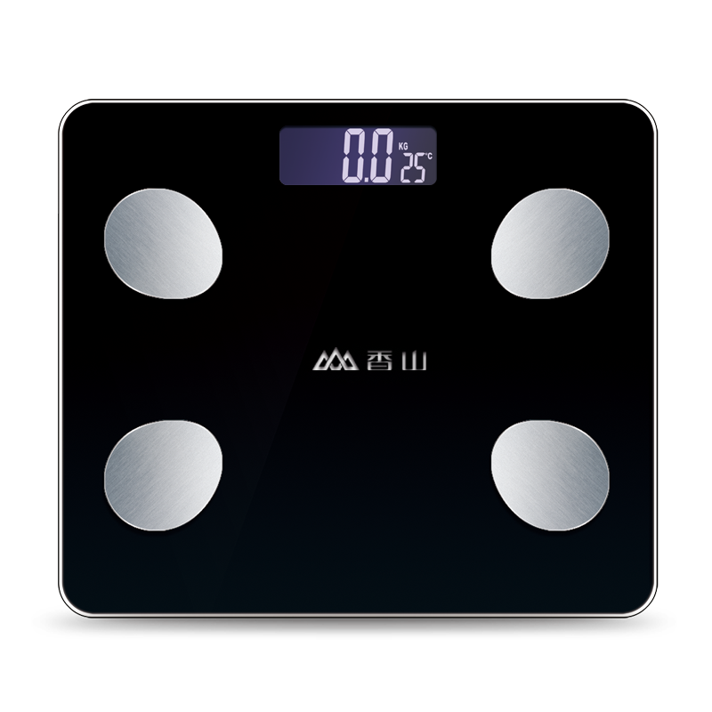 香山云姿体脂秤（USB充电）/个 黑色