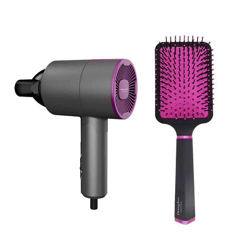 finsyboF-HD01A 杜兰克美发吹风筒&气垫梳套装1000W（单位：台） 黑灰色