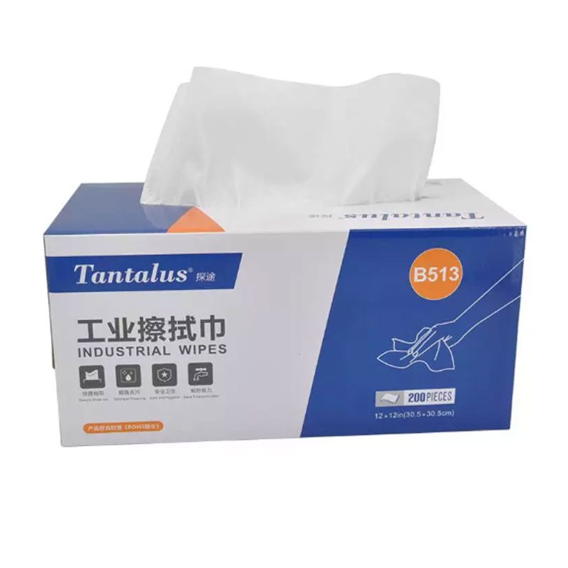 探途（Tantalus） B513 低尘擦拭巾白色 定做 1箱 200片/盒 4盒/箱  图片色   图片色