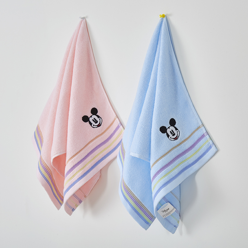 迪士尼云织棉毛巾两件套(成人款)DCM-3473T2  粉蓝色装  