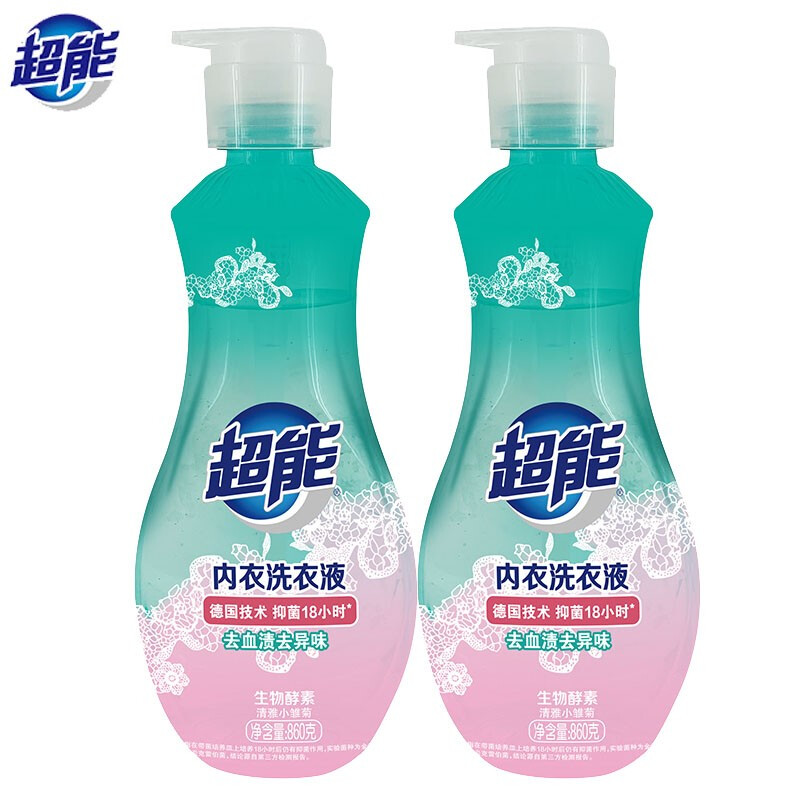 超能内衣洗衣液(新疆、青海、西藏不发货) 860g*2瓶