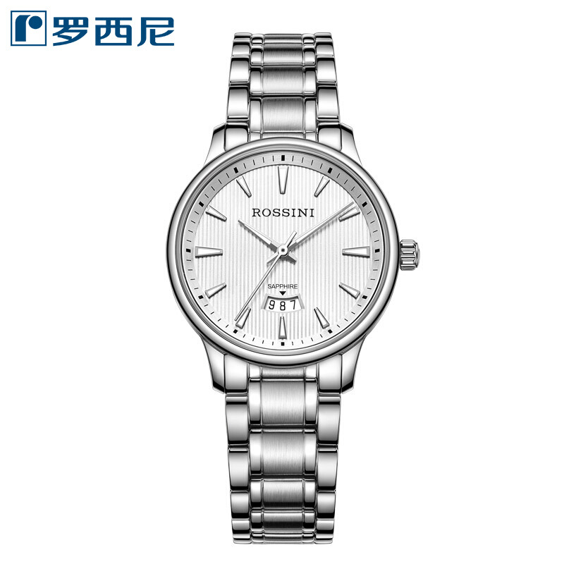 Rossini罗西尼 启迪系列石英手表白盘钢带女表5888W01A（单位：只） 白色