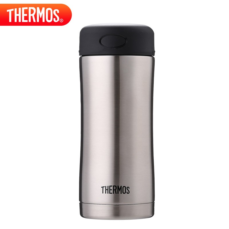 THERMOS膳魔师 高真空不锈钢保温杯 JCG-400 SBK 400ml  不锈钢色   不锈钢色