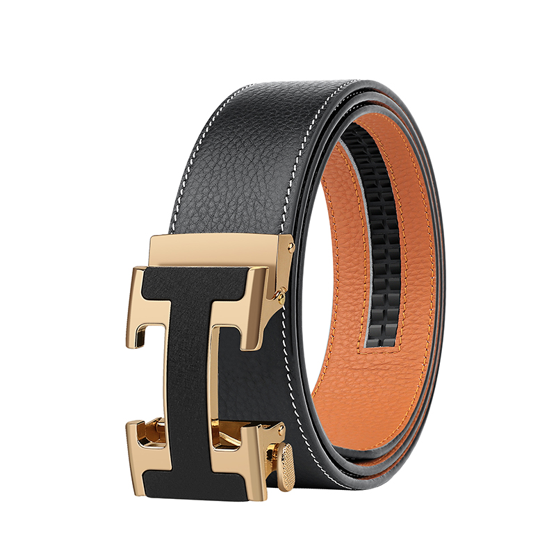 PLOVER香港啄木鸟男士自动扣皮带GD24AK22-DA-B1  金色  