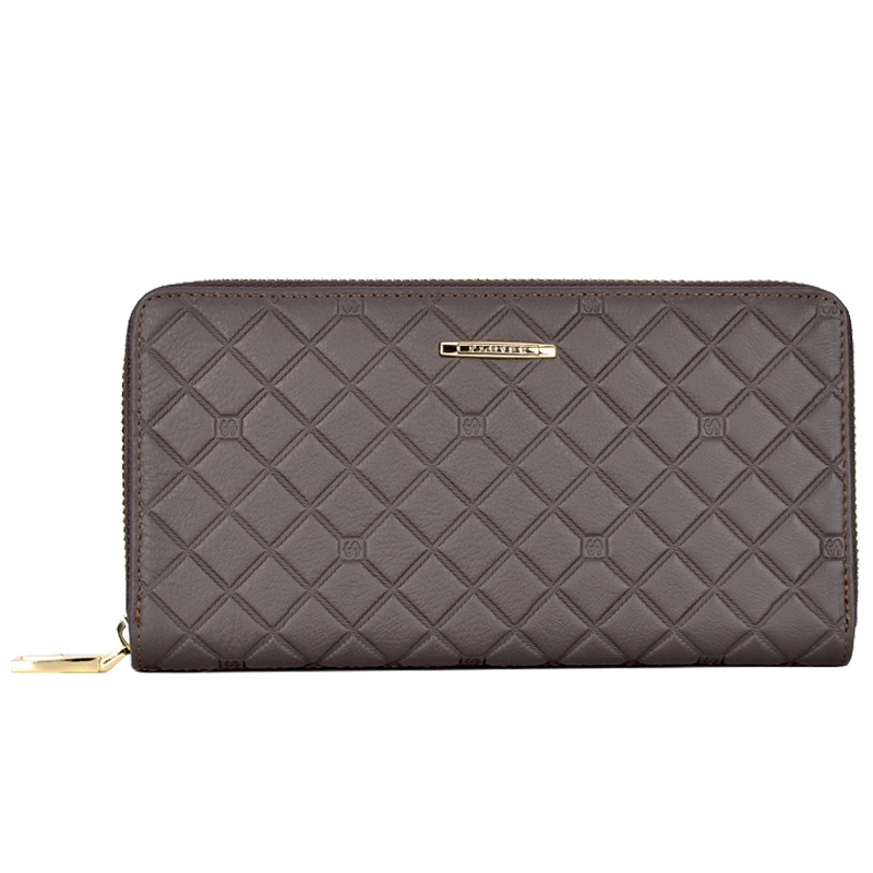 PLOVER香港啄木鸟拉链手包中号手拿包GD6907-Z  棕色  