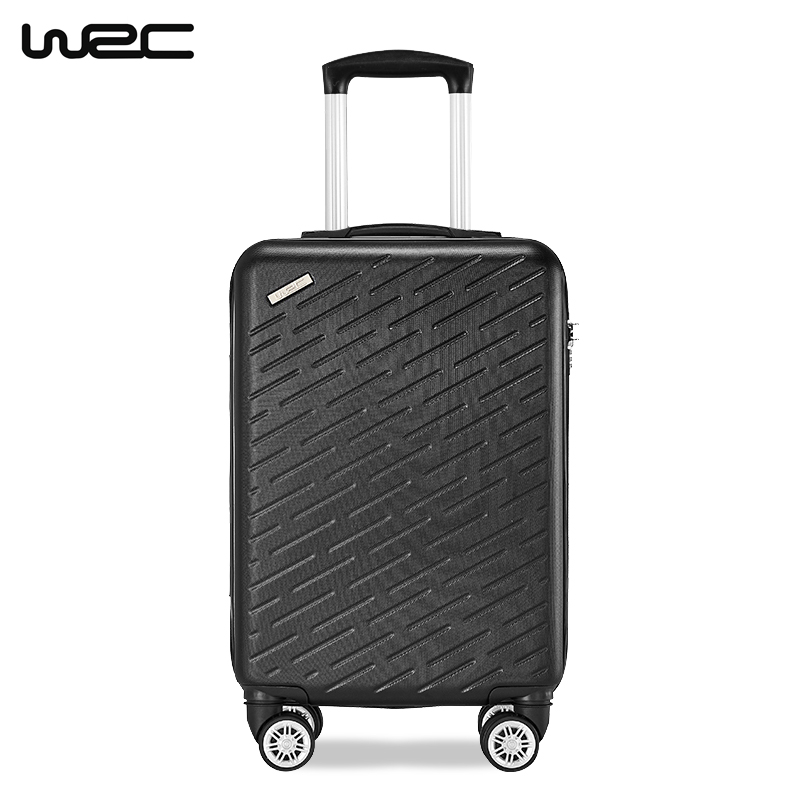 WRC简约斜纹拉杆箱W-E0888  银色  黑色  20寸
