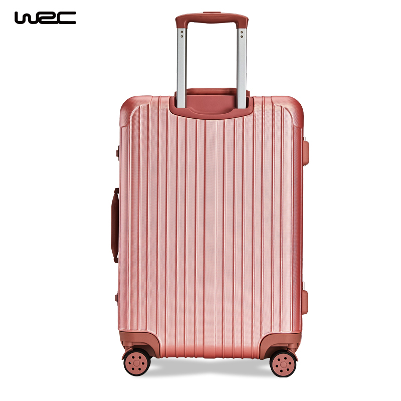 WRC金属包角铝框拉杆箱W-J770/个 玫瑰红色 20寸
