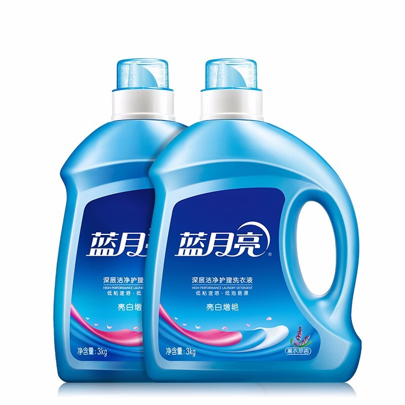 蓝月亮 深层洁净清新花香 80000595 亮白增艳洗衣液3kg*2瓶装 蓝色（单位：套）
