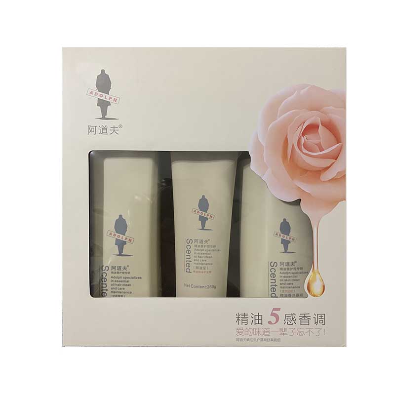 阿道夫精油洗护沐套装轻柔丝滑精油新三件套800g+ 800g +260g  白色   白色