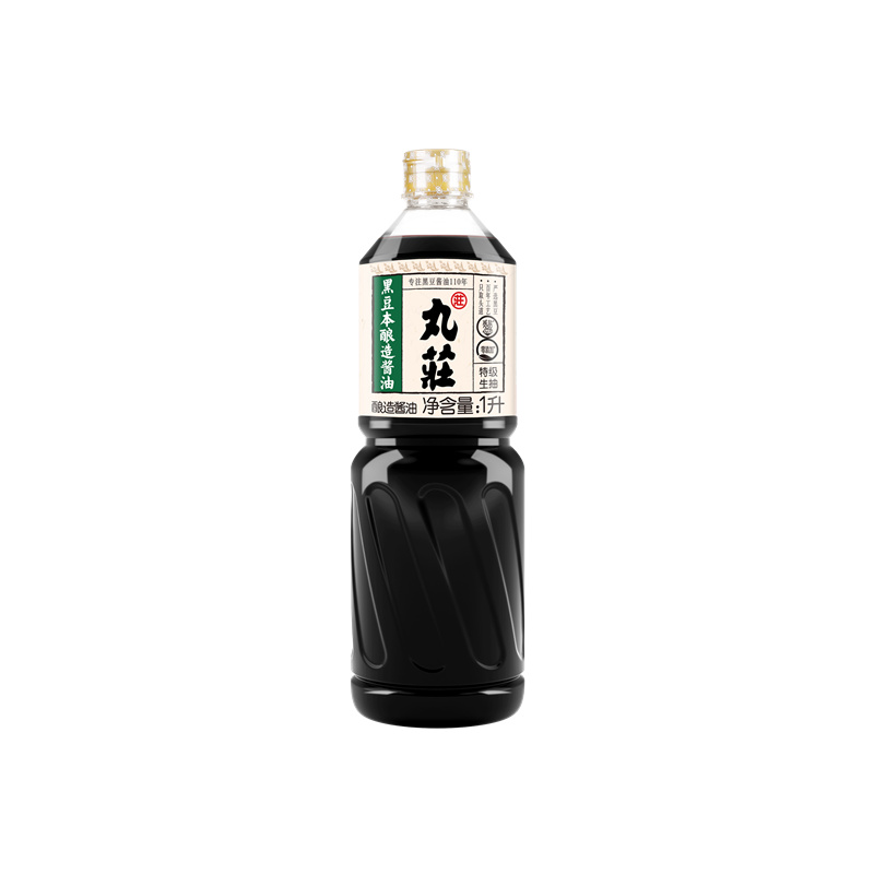 丸庄 黑豆本酿造酱油1L（单位：瓶） 黑色