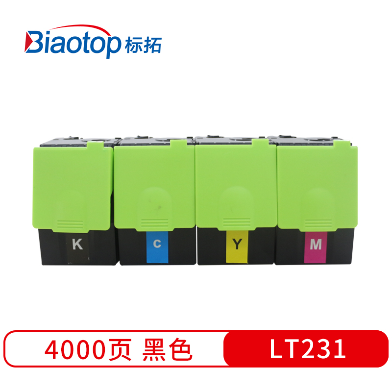标拓 (Biaotop) LT231彩色粉盒适用联想CS2310/3310打印机 克隆系列  黑色   黑色