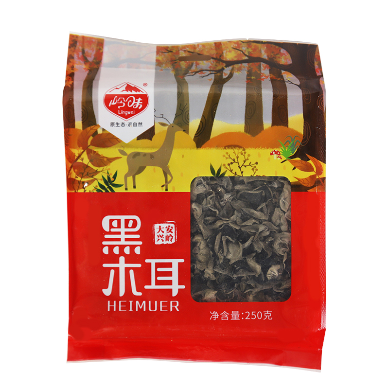 [大兴安岭馆] 岭味堂 东北特产黑木耳秋木耳 250g  红色  