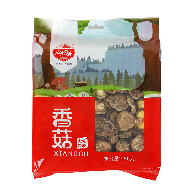 【大兴安岭馆】岭味堂 东北特产香菇干货 250g  红色  