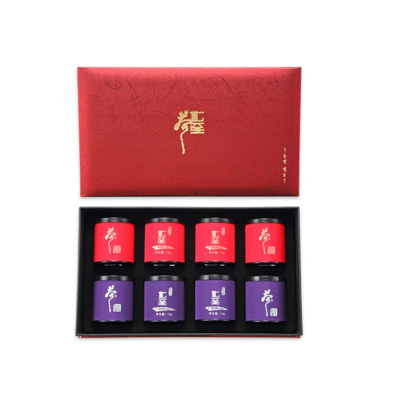七至红茶礼盒2009#-7S01-SP1+OP1-120g (4x15g+4x15g)  红色  