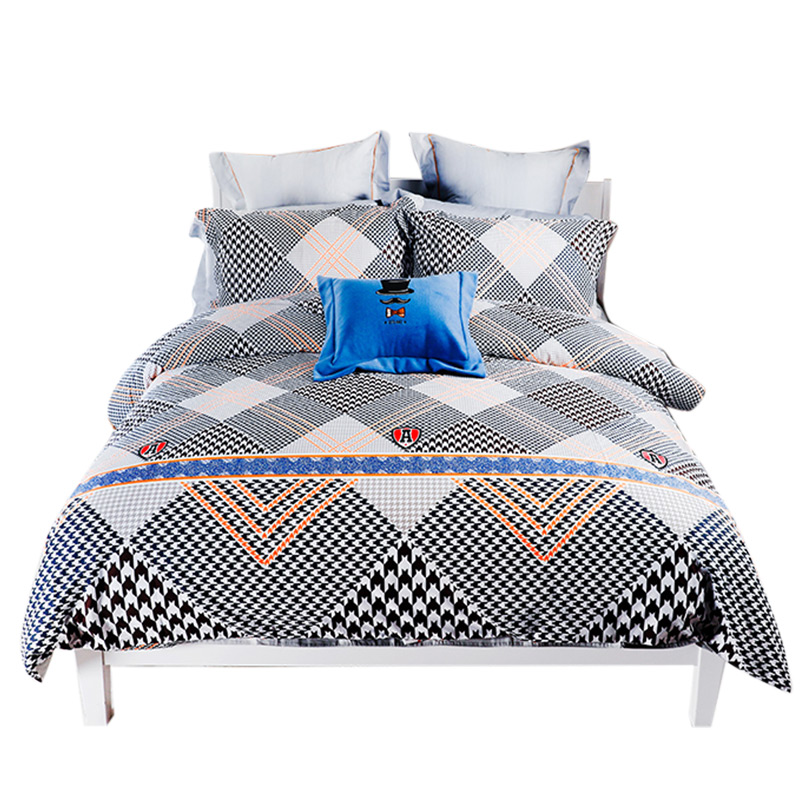 多喜爱全棉芬纳诺抗菌四件套-英伦风范  珍珠灰   珍珠灰