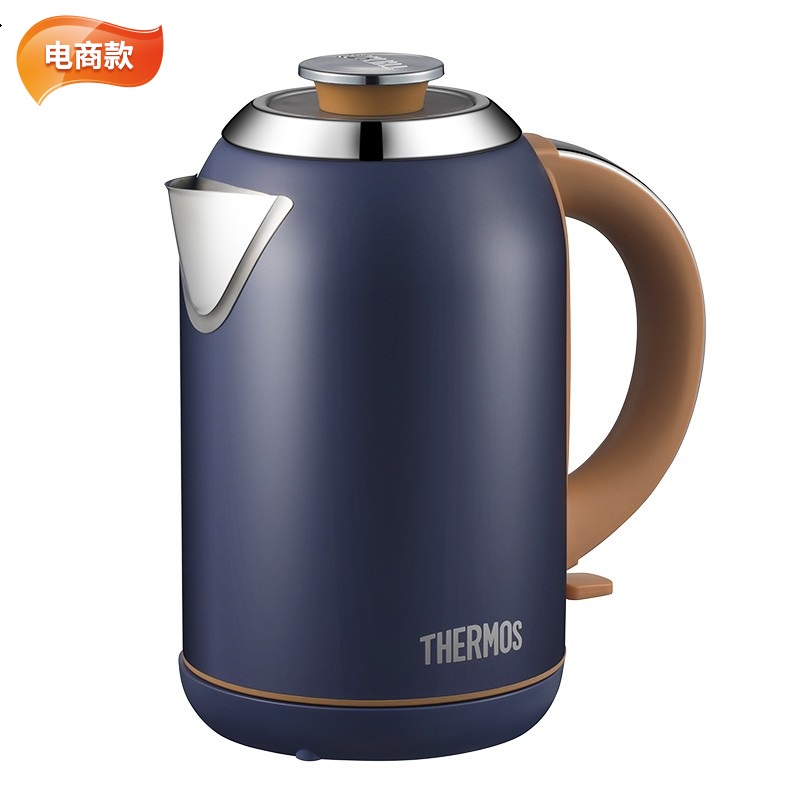 膳魔师 EHA-1323A电热水壶自动家用304不锈钢1.7升 蓝色