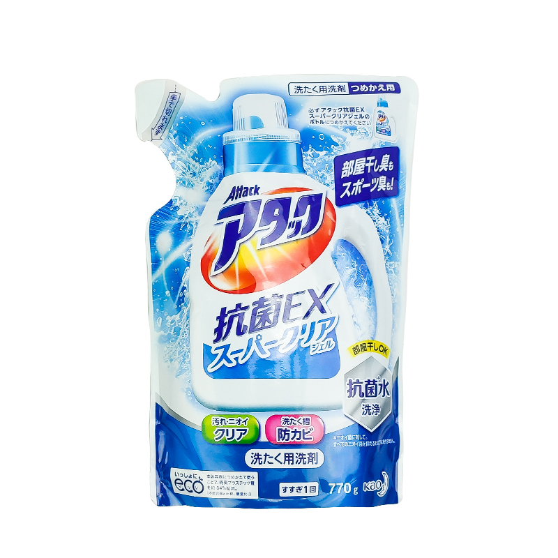 花王抗菌EX酵素洗衣液袋装替换装 770g  花王抗菌EX酵素洗衣液袋装替换装 770  