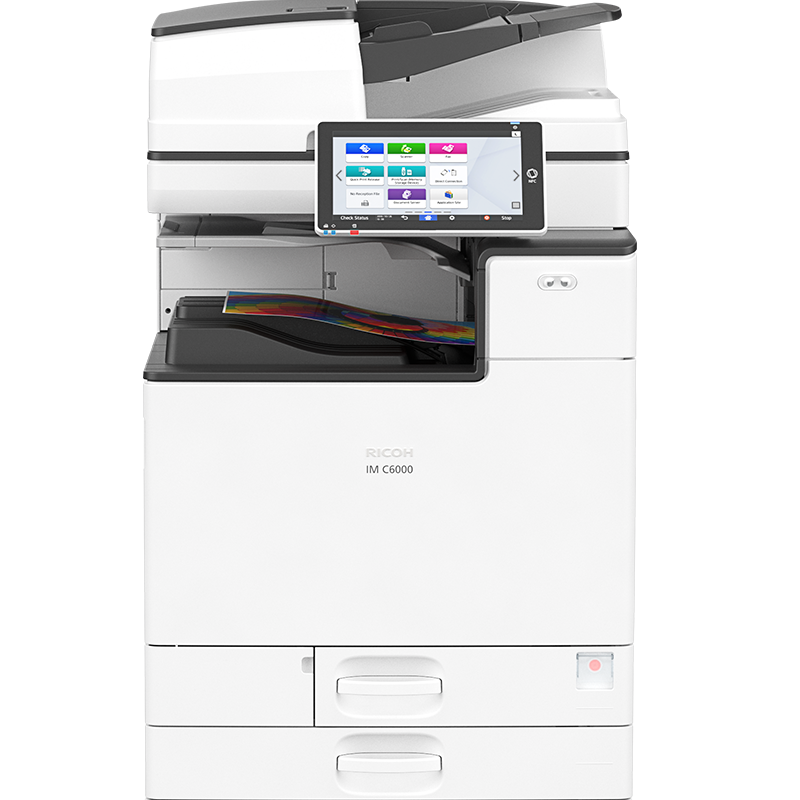理光（Ricoh） A3彩色多功能数码复合机 主机+双面同步送稿器 IM C6000  白色  