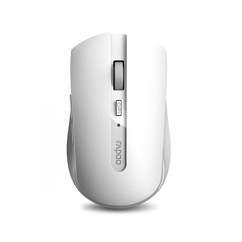 雷柏7200M多模式无线蓝牙静音鼠标  白色-静音版  