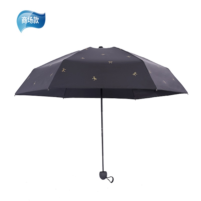 天堂 五折内翻伞57117E翩翩结 （面料：蔻玉纺黑胶） 混色