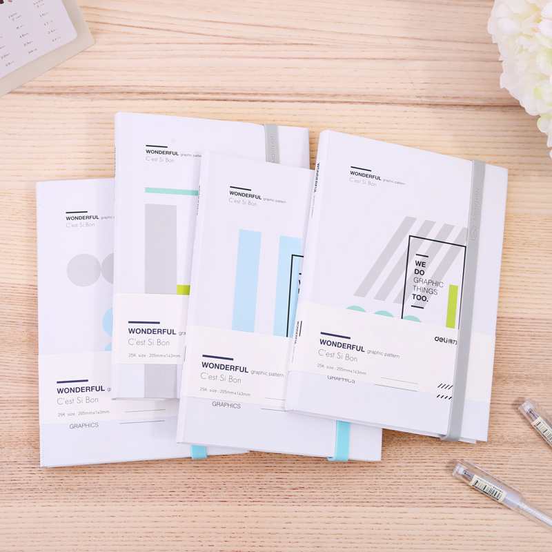 得力SZ005学生手账-基础款-25K-205mm*143mm-96张(混)（24本/包）*1  随机  