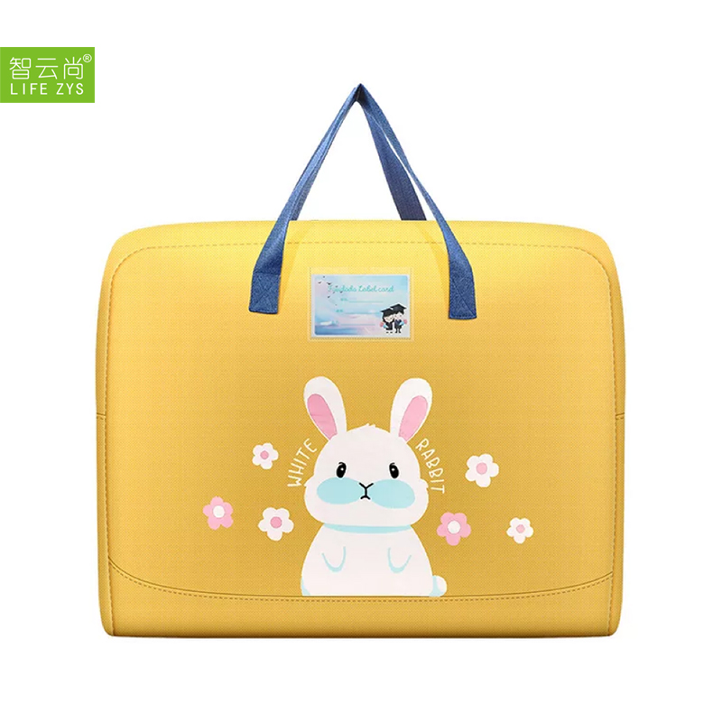 卡通手提防泼水防潮儿童棉被收纳袋整理  鹅仔黄  小号