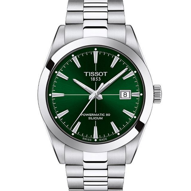 TISSOT天梭 风度系列钢带80机芯机械男表T127.407.11.091.01  单位：块 军绿色