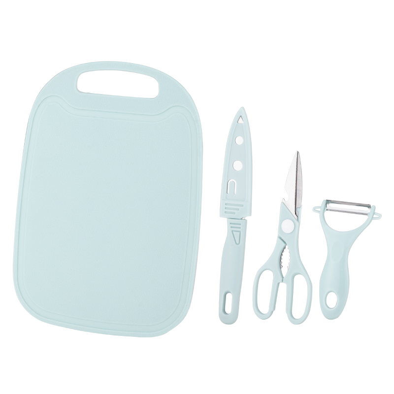 诺顿迪伦厨房小帮手套装 5GDL004 砧板+多用剪刀+水果刀+刨皮器 绿色