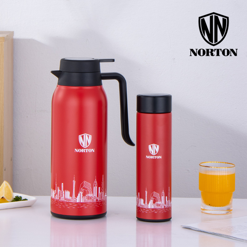 诺顿城市之光杯壶套装500ml+1600ml 5GCSZG002 红色