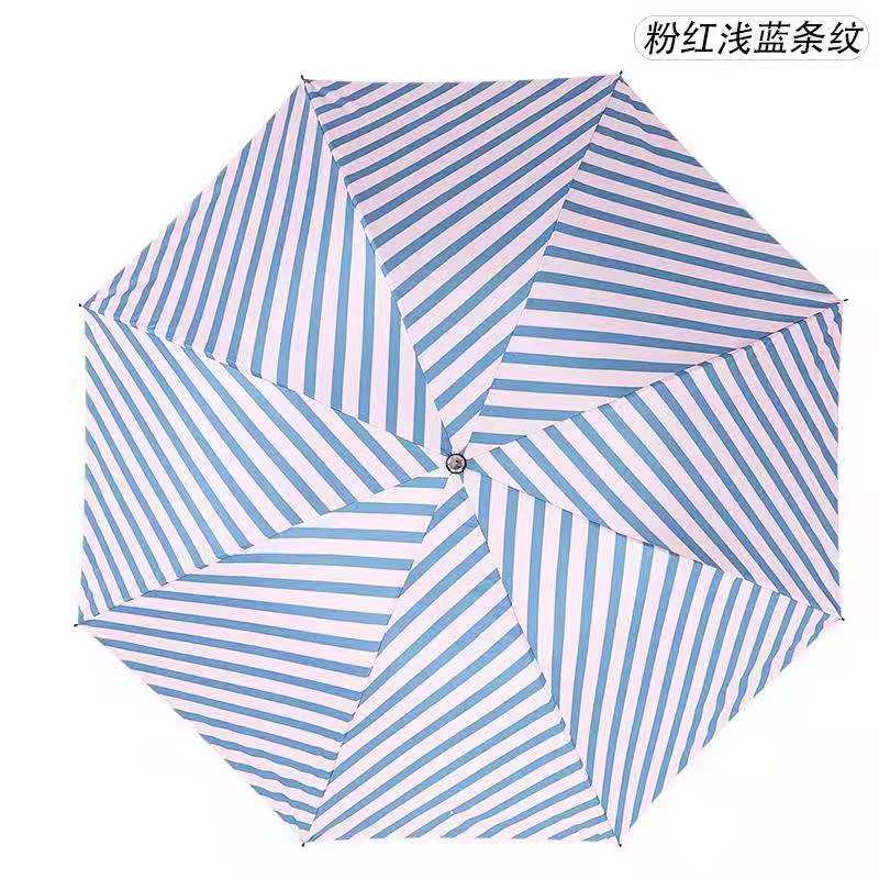 尼诺里拉斜纹金胶伞NG0315  粉红条纹  